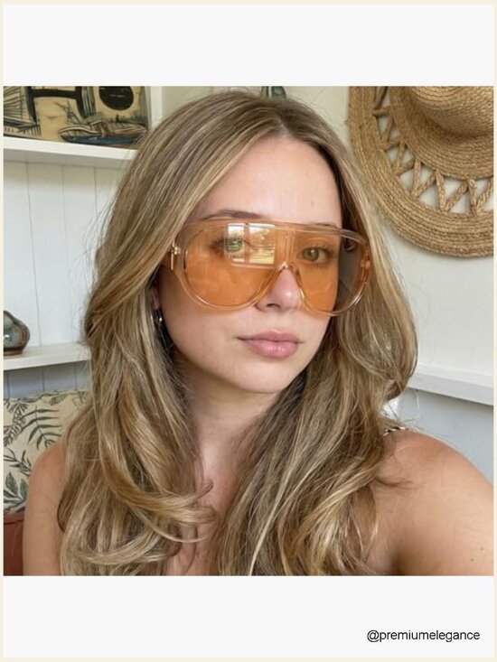 Oversized Sunglasses UV400 Protection Large Frame Unisex Driving Beach main image 6